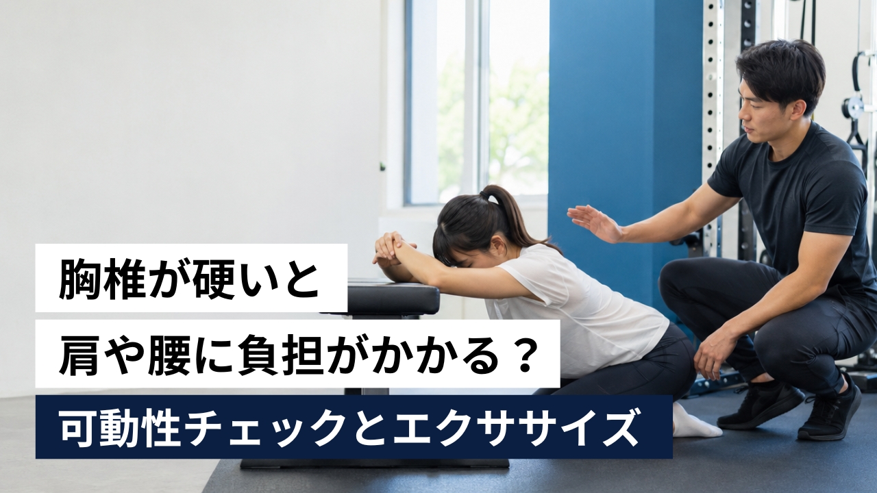 胸椎が硬いと肩や腰に負担がかかる？可動性チェックとエクササイズ